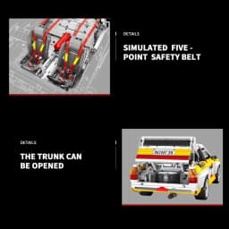 S1 Quattro 1:8 Group B 1984 Racing Car Supercar Building Blocks Sport Vehicle Brick Model Kit Boys Toy Adults Kid Gift 3887PCS