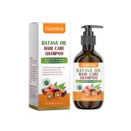 Viareline Batana Oil Hair Care Shampoo Gentle Cleaning Scalp Moisturizing Remove Dandruff Reduce Dryness Nourishing Hair Shampoo
