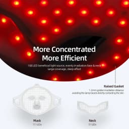 7 Colors Photon Face Neck LED Mask 3D Flexible Silicone Facial Beauty Mask Red Light Infrared Skin Care Repair Skin Wireless Use
