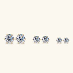 OXTAO 18K White Plated 0.5-2ct Moissanite Diamond Stud Earring Real 925 Silver Wedding Earring Luxury Women's Jewelry Certified