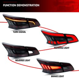 LED Tail Lights for Nissan Sentra 2013-2019 B17 Sylphy Nismo Start-up Animation Sequential Signal Black Rear Lamps Assembly