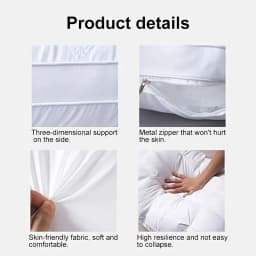 Luxury Hotel-Quality Pillow for Deep Sleep. Ergonomic Design Supports Back, Side and Stomach Sleepers. Filled with Durable High-