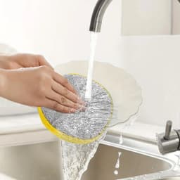 10pcs Dual-Sided Kitchen Sponge Scrubber, Cleaning Tool for Pans & Dishes