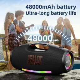ZEALOT-S89 250W Waterproof Portable Loud Bluetooth Speaker, Wireless Outdoor Boombox SubwooferTriple Passive Radiators-Deep Bass