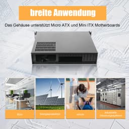 2U Chassis Aluminum Panel Ultra Short Industrial Control Server Chassis Data Storage Motherboard Server Case
