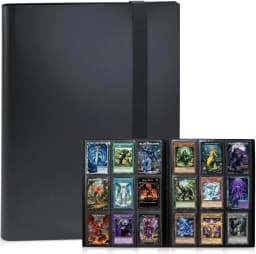 Trading Card Binder 360 Card Holder with Side Loading Sleeves for MTG TCG Sports Cards, Black