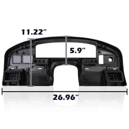 Dash Cover Cap Dash Panel Bezel Fit for 1994-1997 Ford F150 F250 F350 Super Duty (Gas Engine Only) | Crossdesign