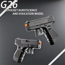 G26 toy gun, soft bullet toy gun - the perfect toy for all ages, fully accessorized, black