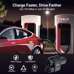NACS to CCS1 Supercharger Adapter 500A Fast Charge EV Superchargers Fast Charging On Public Station