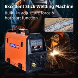 200A Synergic MIG Welder Wire Feed Welder 4-in-1 Gas MIG/Gasless Flux MIG/Stick/Lift TIG Multi-Process Welding Machine with Dua