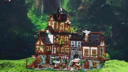 Barweer Medieval Towns Building Blocks Set 3867PCS European Style City Street View Village Architecture Modular Model Kit Construction Bricks Set Assembly Toys for Adults Gifts Home Decoration