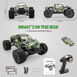 1:18 Scale All Terrain RC Car 40KPH High Speed 4WD Remote Control Vehicle with 2 Rechargeable Batteries 4X4 Off Road Monster Tr