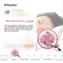 1pc USB Powered Desktop Fan, Mini Portable Personal Shaking Head Silent Cooling Fan Suitable for Home, Office, Bedroom, Dormitory, Travel (Black/Blue/Pink)