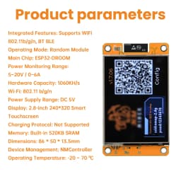 ESP32 OLED Screen Module 1060KH/s 2.8" Touchscreen WIFI&Bluetooth Development Board Visual Interface ESP32-D0WD-V3 for Arduino