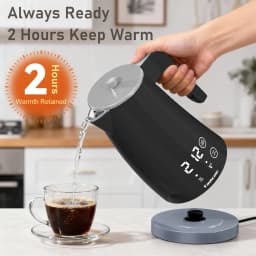 1.25L Electric Kettle Temperature Control, 1200W Fast Boil Electric Tea Kettle, Digital LED Display, 304 Stainless Steel Inner, Auto Shut Off, 2Hour Keep Warm, Hot Water Boiler For Coffee & Tea