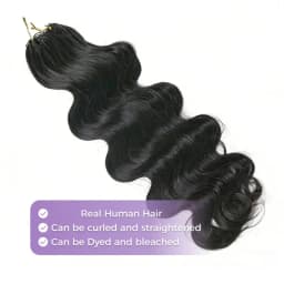 12A Knotless Pre Separated Body Wave Feather Crochet Human Hair Real Hair Extensions For Braiding Twist Feather Line For Women Extensions Wigs Miracle Knots Braiding Hair Extensions Materials Bouncy Water Waves Crochet Human Hair Body Wave Promotional