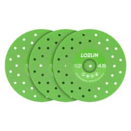 LOZLIN 3PCS 115mm Diamond Saw Blades For Cutting And Grinding Tile And Marble, Ceramic, 45 Degree Chamfered Cutting Disc Porous Design, Angle Grinder Tools