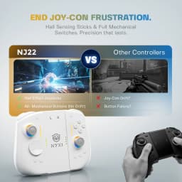 NYXI Hyperion 3 Hall Effect Controller No Drift, Full Mechanical Switches, 9-Axis Gyro, Magnetic Joypad for Nintendo Switch 2, Wireless Gamepad - White