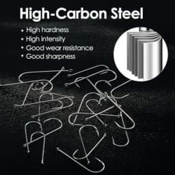 Sea fishing hooks for offshore use, high carbon steel, silver, 25 pcs large barbed Aberdeen hooks with long shank and wide gape