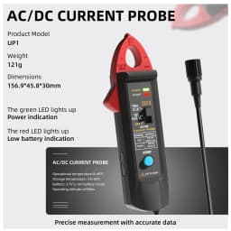 BSIDE UP1 AC/DC Current Clamp Adapter for Oscilloscope 10mA-100A Measurement/Analysis Electrical Automotive Amp Draw Tester