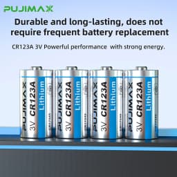 PUJIMAX 12PCS 123 Lithium 3V Arlo Camera Battery CR123A CR17345 DL123A EL123A 123A Disposable Battery Flashlight Smoke Detectors