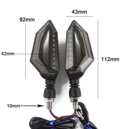 Universal Motorcycle Turn Signal Light Smoked Dual Color LED DRL Running Light Plug & Play 12V