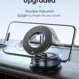 Upgraded MagSafe Car Mount, Magnetic Phone Holder, Vacuum Suction Cup Car Phone Holder, Compatible With Jeep and Car Accessories, Fits 17 Pro Max, 16, 15, 14, 13 and Other Magnetically Compatible Smartphones.