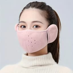 Winter Windproof and Cold Proof Warm Face Mask with Earmuffs for Men and Women Outdoor Face Mask for Winter