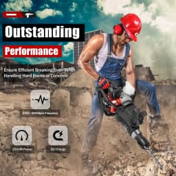 2 Stroke 1000W Demolition Jack Hammer 33CC Air Cooling Hammer Drilling Machine Handle 5300rpm Electric Hammer For Work