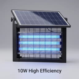 Solar Bug Zapper Outdoor IPX5 Waterproof UV Blue Light Mosquito Killer Lamp Auto Light Sensor Solar Powered Insect Fly Trap for Garden Farm Patio Yard Camping
