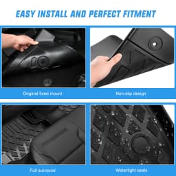 Nilight Floor Mats for Tesla Cybertruck Cyber Truck 2023 2024 2025 2026 All Weather Custom Fit Heavy Duty Floor Liners