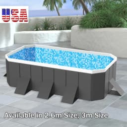 Large Inflatable Pools, Available in 2.6m, 3m Size, Perfect for Outdoor Swimming and Family Fun for Family Kids Adults Pets Water Play Thickened Wear-Resistant Outdoor Party Non-Inflatable Water Games for Kids, Adults, Dogs-Outdoor Backyard Use