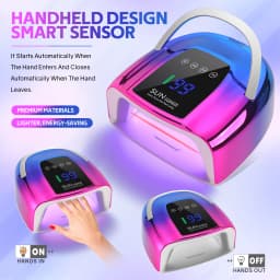 48 LEDs ,200W UV Nail Lamp , LCD Screen, Rechargeable – Cures All Gel Nails, Manicure & Nail Art Tool