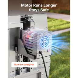 SucceBuy 46/52inch Rotisserie Grill Stainless Steel Rotisserie Grill Kit BBQ Outdoor Pig & Lamb Spit Roaster Charcoal Spit Roast