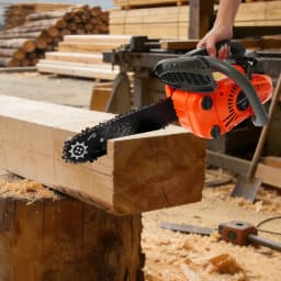 25.4CC Gasoline Chainsaw Top Handle Chainsaw 2-Stroke Engine Chainsaw Woodworking Tool for Professional Logging Wood Cutting