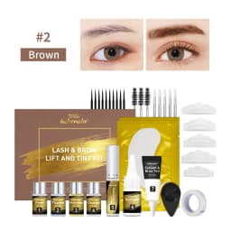 Lash and Brow Lift and Tint Kit Eyelash Perm Salon or Home Use Long Lasting Lakerain Cosmetics Makeup Ues for Salon Home