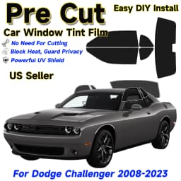 Window Tint Film PreCut For Dodge Challenger 2008-2023 Auto Sticker Sun Heat 2Ply Anti-Shatter, UV Blocking,Privacy Protection