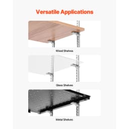 SucceBuy 40PCS Shelf Clips Adjustable Steel Pilaster Shelf Clips Compatible with Wardrobes Cabinets for Metal Wood Glass Shelves