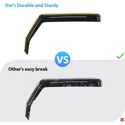 Nilight in Channel Durable Rain Guards for Toyota RAV4 2019 2020 2021 2022 2023 2024 Window Deflectors,Vent Window Visors 4PCS