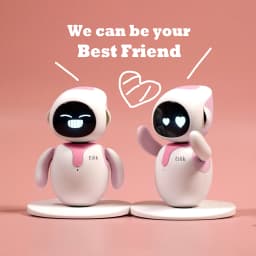 Eilik Pink - Touch Interactive Toys, Cute Robot Pets with Abundant Emotions. Idle Animations&Mini-Games, Unique Gift for Girls & Boys. Support Update