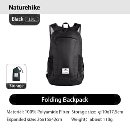 Naturehike Outdoor Backpack Lightweight 18L for Travel Trekking Running Mountaineering Backpack Durable Hiking Daypack