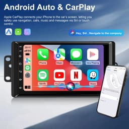 7inch Android 13 Touch Screen Car Stereo Radio 2+64GB GPS Navigation For Chevy Silverado 1500/2500/3500 2003-2006 Tahoe 2003-2006 GMC Sierra 1500/2500/3500 2003-2006 Yukon 2004-2006 Support CarPlay Backup Camera Bluetooth AHD Camera 5GWiFi FM DSP SWC