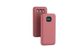 Built-in 3 Cables Power Bank 13800mAh 18W PD Fast Charge Portable Charger LED Display External Battery Pack All in One Travel Power Supply For iPhone 16 15 14 Pro Max Samsung Galaxy S25 S24 Ultra Google Pixel iPad Tablet
