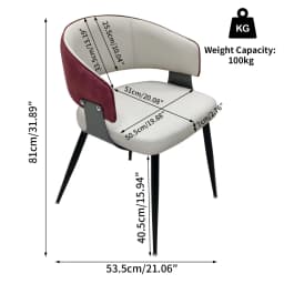 Comfortable Crocodile-Textured Microfiber Leather Dining Chair,Padded Wide Seat Upholstered Leisure Chair for Kitchen Restaurant Home