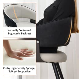Comfortable Crocodile-Textured Microfiber Leather Dining Chair,Padded Wide Seat Upholstered Leisure Chair for Kitchen Restaurant Home
