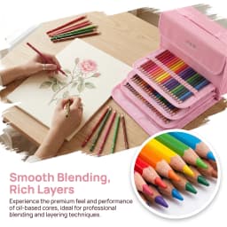 260-Piece Colored Pencil Art Set in Durable Storage Bag, Complete Drawing Supplies Kit for Adult, Perfect for Home Learning, and Creative DIY Crafts