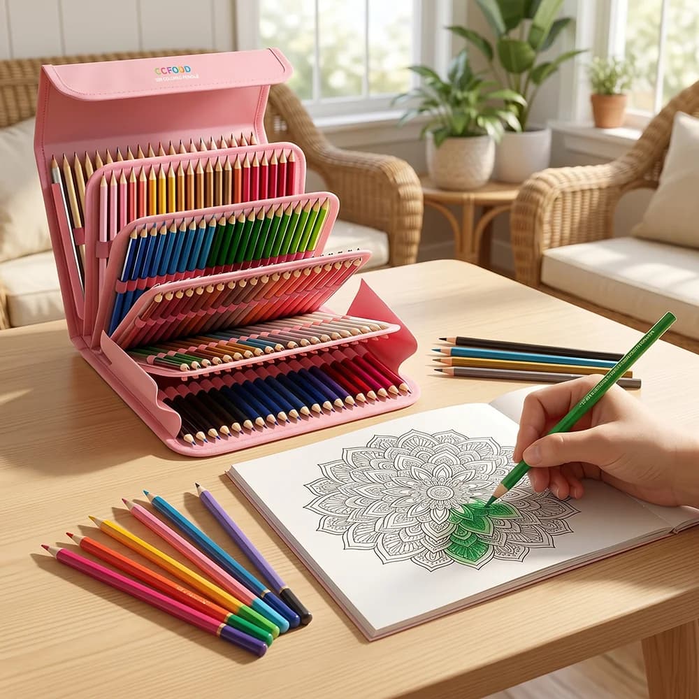 260-Piece Colored Pencil Art Set in Durable Storage Bag, Complete Drawing Supplies Kit for Adult, Perfect for Home Learning, and Creative DIY Crafts