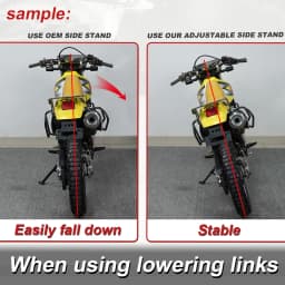 Motorcycle Adjustable Aluminium Foot Side Kick Stand Kickstand DR650 DR 650 1996-2020 2021 2022 2023 2024 2025 For Suzuki