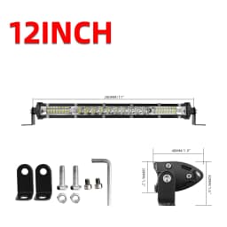 Single Row LED Light Bar 12/20/32 Inch Spot/Flood Combo Beam New IP68 Waterproof 6500K Color Led Work Lights Driving Lamp for Car ATV Truck