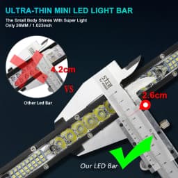 Single Row LED Light Bar 12/20/32 Inch Spot/Flood Combo Beam New IP68 Waterproof 6500K Color Led Work Lights Driving Lamp for Car ATV Truck